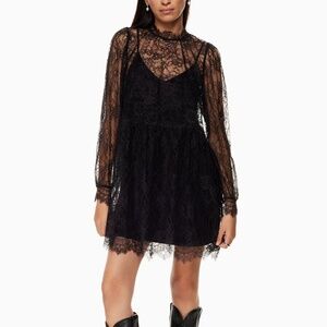 Perfect LBD Aritzia Wilfred 'Vienna Dress' in Black Lace Size Women's XL